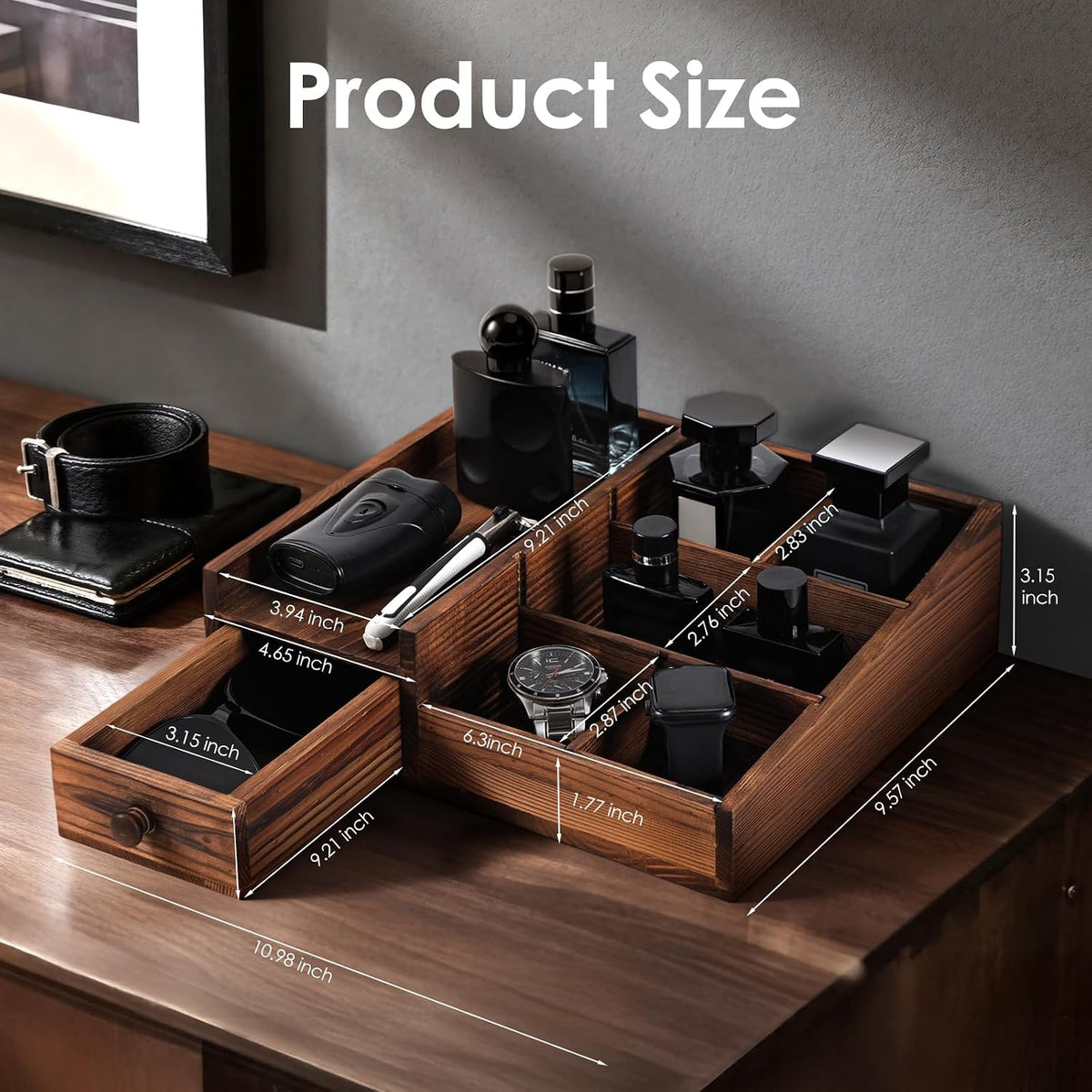 Veyzix Wooden Vanity & Fragrance Organizer