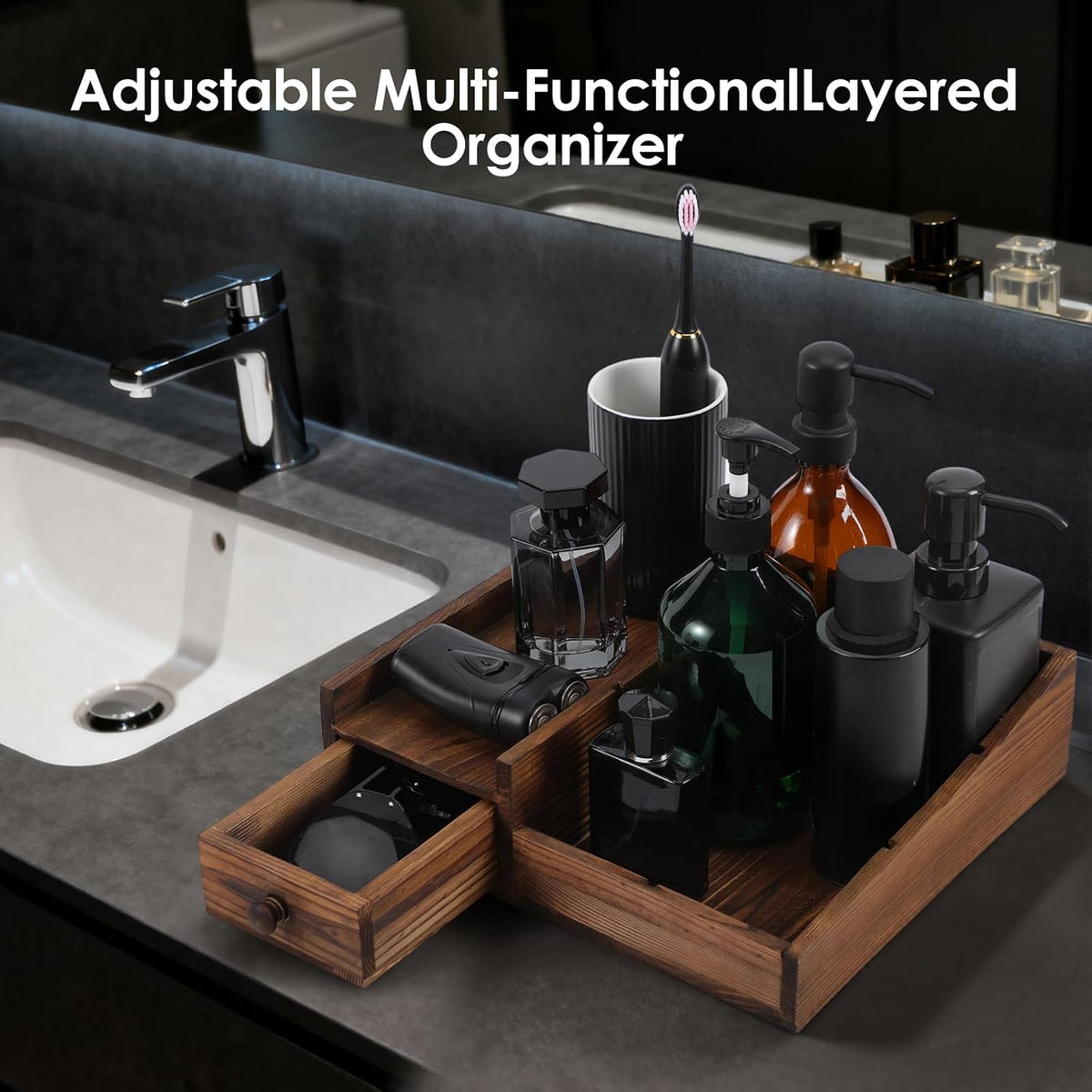 Veyzix Wooden Vanity & Fragrance Organizer