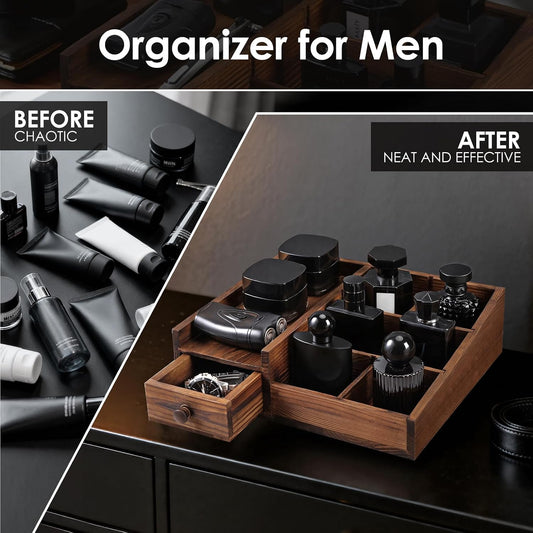 Veyzix Wooden Vanity & Fragrance Organizer